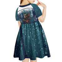 Gruss vom Krampus Christmas Kid Short Sleeve Dress Creepy Xmas Devil - Wonder Print Shop