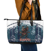 Gruss vom Krampus Christmas Leather Tote Bag Creepy Xmas Devil - Wonder Print Shop