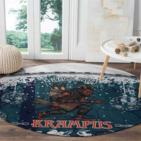 Gruss vom Krampus Christmas Round Carpet Creepy Xmas Devil - Wonder Print Shop
