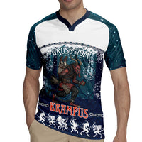 Gruss vom Krampus Christmas Rugby Jersey Creepy Xmas Devil - Wonder Print Shop