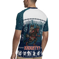 Gruss vom Krampus Christmas Rugby Jersey Creepy Xmas Devil - Wonder Print Shop