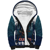 Gruss vom Krampus Christmas Sherpa Hoodie Creepy Xmas Devil - Wonder Print Shop