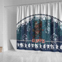 Gruss vom Krampus Christmas Shower Curtain Creepy Xmas Devil - Wonder Print Shop