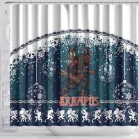 Gruss vom Krampus Christmas Shower Curtain Creepy Xmas Devil - Wonder Print Shop