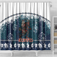 Gruss vom Krampus Christmas Shower Curtain Creepy Xmas Devil - Wonder Print Shop
