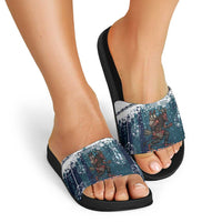 Gruss vom Krampus Christmas Slide Sandals Creepy Xmas Devil - Wonder Print Shop