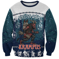 Gruss vom Krampus Christmas Sweatshirt Creepy Xmas Devil - Wonder Print Shop