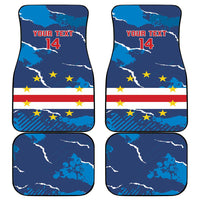 Custom Cape Verde Football Car Mats Go Blue Sharks - Mascot Version - Wonder Print Shop