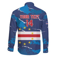 Custom Cape Verde Football Family Matching Long Sleeve Bodycon Dress and Hawaiian Shirt Go Blue Sharks - Mascot Version - Wonder Print Shop