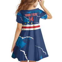 Custom Cape Verde Football Family Matching Off Shoulder Maxi Dress and Hawaiian Shirt Go Blue Sharks - Mascot Version - Wonder Print Shop