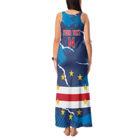 Custom Cape Verde Football Tank Maxi Dress Go Blue Sharks - Mascot Version - Wonder Print Shop