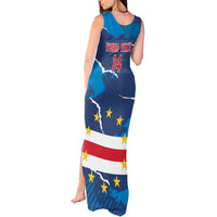 Custom Cape Verde Football Tank Maxi Dress Go Blue Sharks - Mascot Version - Wonder Print Shop