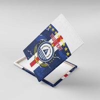 Custom Cape Verde Football Canvas Wall Art Go Blue Sharks - Sporty Version - Wonder Print Shop