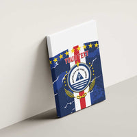 Custom Cape Verde Football Canvas Wall Art Go Blue Sharks - Sporty Version - Wonder Print Shop