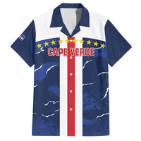 Custom Cape Verde Football Family Matching Off Shoulder Short Dress and Hawaiian Shirt Go Blue Sharks - Sporty Version - Wonder Print Shop