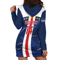 Custom Cape Verde Football Hoodie Dress Go Blue Sharks - Sporty Version - Wonder Print Shop
