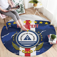 Custom Cape Verde Football Round Carpet Go Blue Sharks - Sporty Version