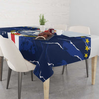 Custom Cape Verde Football Tablecloth Go Blue Sharks - Sporty Version - Wonder Print Shop