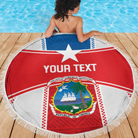 Custom Liberia Football Beach Blanket Go Lone Stars - Sporty Style - Wonder Print Shop