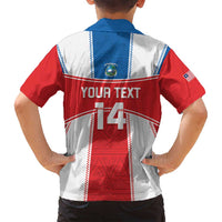 Custom Liberia Football Family Matching Off Shoulder Short Dress and Hawaiian Shirt Go Lone Stars - Sporty Style - Wonder Print Shop