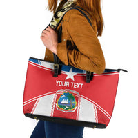 Custom Liberia Football Leather Tote Bag Go Lone Stars - Sporty Style - Wonder Print Shop