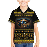 Ancient Egypt Eye Of Ra Family Matching Mermaid Dress and Hawaiian Shirt Sun To The Egyptians - Wonder Print Shop