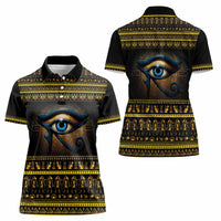 Ancient Egypt Eye Of Ra Women Polo Shirt Sun To The Egyptians - Wonder Print Shop