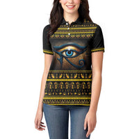 Ancient Egypt Eye Of Ra Women Polo Shirt Sun To The Egyptians - Wonder Print Shop