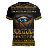 Ancient Egypt Eye Of Ra Women V-Neck T-Shirt Sun To The Egyptians - Wonder Print Shop
