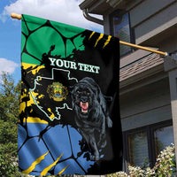 Personaliszd Gabon Garden Flag Gabonese Black Panther With Map - Wonder Print Shop