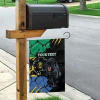 Personaliszd Gabon Garden Flag Gabonese Black Panther With Map - Wonder Print Shop