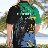 Personaliszd Gabon Hawaiian Shirt Gabonese Black Panther With Map - Wonder Print Shop