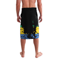 Personaliszd Gabon Lavalava Gabonese Black Panther With Map - Wonder Print Shop