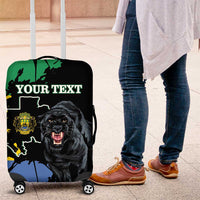 Personaliszd Gabon Luggage Cover Gabonese Black Panther With Map - Wonder Print Shop
