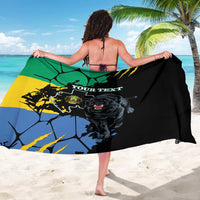 Personaliszd Gabon Sarong Gabonese Black Panther With Map - Wonder Print Shop