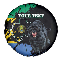 Personaliszd Gabon Spare Tire Cover Gabonese Black Panther With Map - Wonder Print Shop