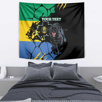 Personaliszd Gabon Tapestry Gabonese Black Panther With Map - Wonder Print Shop