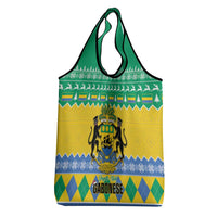 Gabon Christmas Grocery Bag Joyeux Noel Coat Of Arms