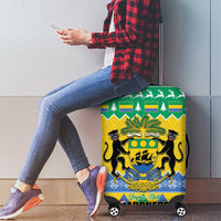 Gabon Christmas Luggage Cover Joyeux Noel Coat Of Arms - Wonder Print Shop