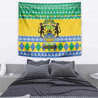 Gabon Christmas Tapestry Joyeux Noel Coat Of Arms - Wonder Print Shop