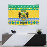 Gabon Christmas Tapestry Joyeux Noel Coat Of Arms - Wonder Print Shop