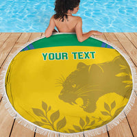 Custom Gabon Football Beach Blanket Allez Les Pantheres - Wonder Print Shop