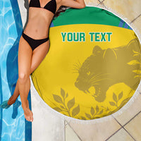 Custom Gabon Football Beach Blanket Allez Les Pantheres - Wonder Print Shop