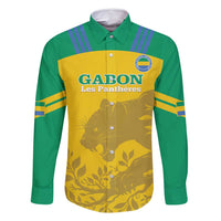 Custom Gabon Football Family Matching Off Shoulder Maxi Dress and Hawaiian Shirt Allez Les Pantheres - Wonder Print Shop