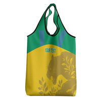 Custom Gabon Football Grocery Bag Allez Les Pantheres