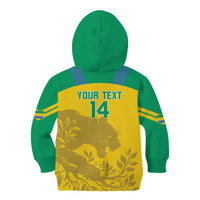 Custom Gabon Football Kid Hoodie Allez Les Pantheres - Wonder Print Shop