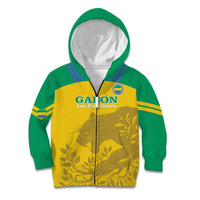 Custom Gabon Football Kid Hoodie Allez Les Pantheres - Wonder Print Shop