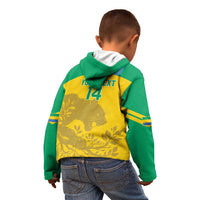 Custom Gabon Football Kid Hoodie Allez Les Pantheres - Wonder Print Shop