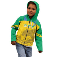 Custom Gabon Football Kid Hoodie Allez Les Pantheres - Wonder Print Shop