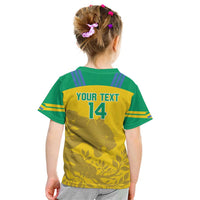 Custom Gabon Football Kid T Shirt Allez Les Pantheres - Wonder Print Shop